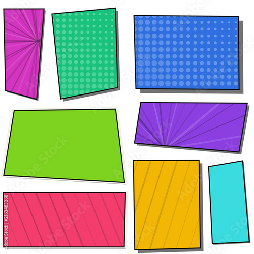 Colorful abstract geometric shapes composition
