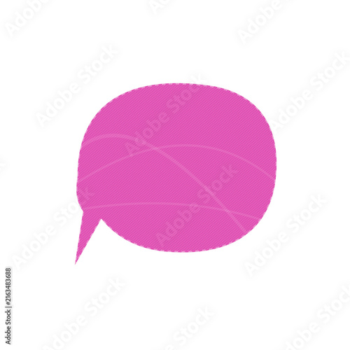 Pink speech bubble thought icon