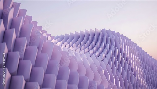Abstract wavy texture composed of repeating light purple rectangular panels forming a rhythmic wave pattern
