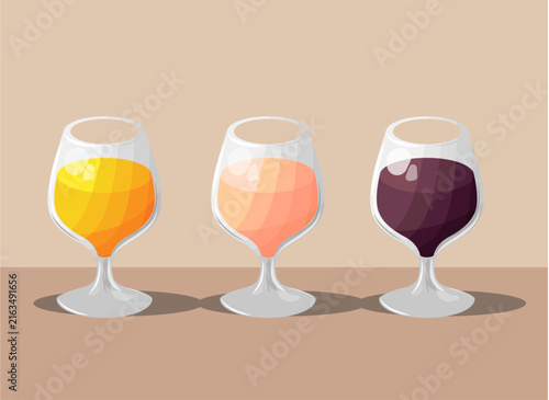 Copa de vino cerveza y espumoso en la misma copa