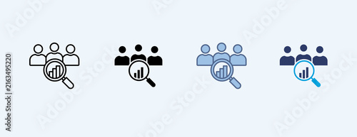 Customer Insight Multiple Icon Illustration Vector, Contains search, people