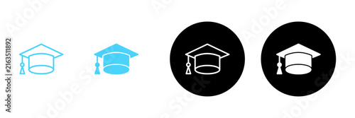 Education icon vector. Graduation cap sign and symbol. Graduate. Students cap