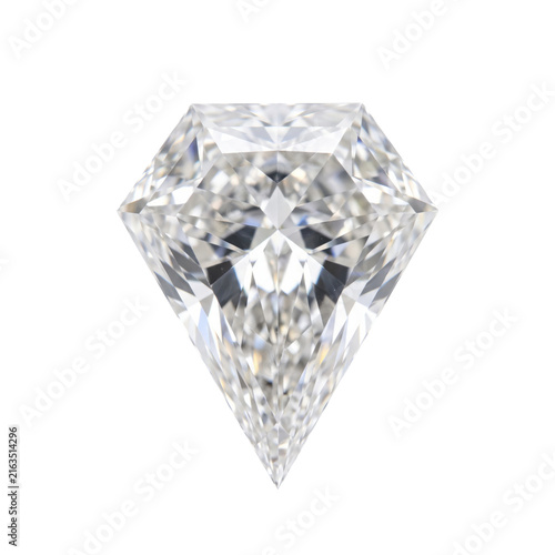 Obraz na płótnie Brilliant cut diamond gemstone isolated on a clean white background
