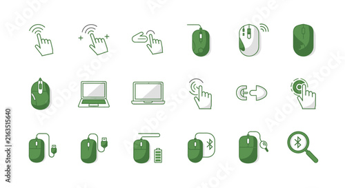 Computer mouse and internet icons.