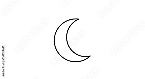 Crescent Moon Shape Lunar Phase.