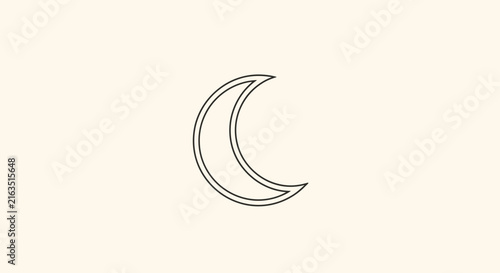 Crescent Moon Icon Symbol Lunar.
