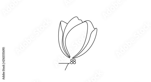 Detailed drawing of a flower.