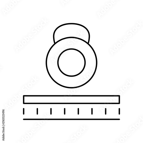 Konstfotografi Heavyweight fabric line icon, dense durable textile symbol