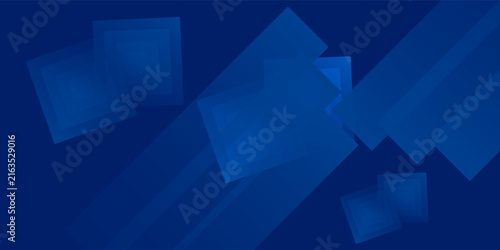 Abstract blue background with glowing geometric lines. Modern blue gradient square shape design. Futuristic technology concept. Suit for brochure, corporate, website, poster, banner, cover modern