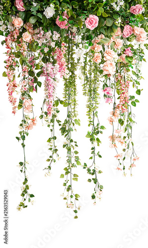 Elegant floral arrangement isolated on a white background, perfect for advertising