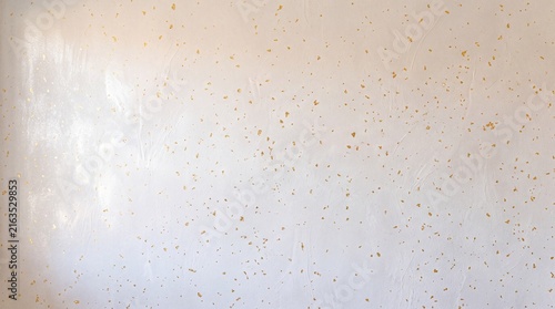 White Textured Background with Elegant Gold Leaf Flecks