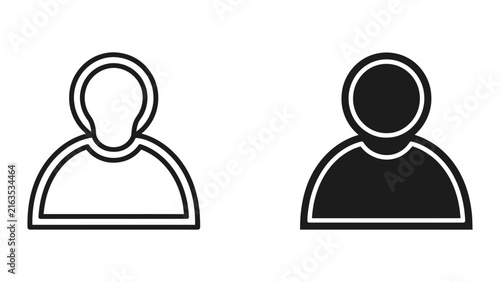 User account avatar icon for personal identification and digital identity in web interface applications