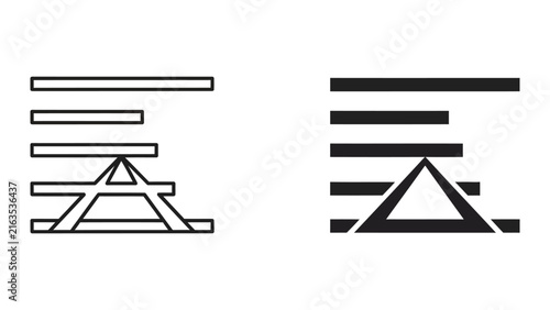 Text alignment icon set in outline and solid style for word processing and document editing tools