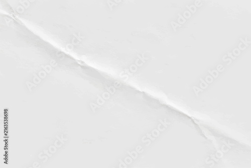 Single Diagonal Fold and Subtle Crease on White Paper Background