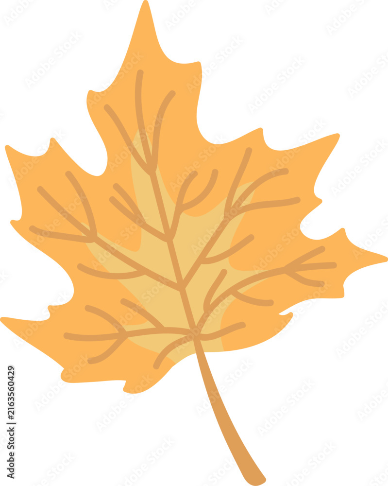 Fototapeta premium Maple Leaf Falling Cartoon
