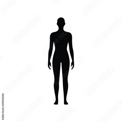Human body silhouette vector illustration on white background