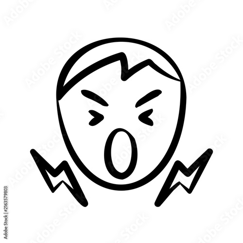 Foto Hostility Icon - Handdrawn