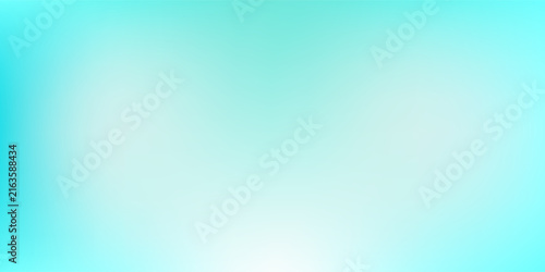 Canvas Print Abstract smooth turquoise and mint green gradient mesh background with soft blended