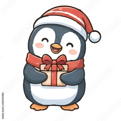 Christmas Tree with Snowman Winter Wonderland Cartoon Illustration for Holiday Celebration, Christmas Greeting Card, New Year, Gift, Seasonal Decoration and Festive Winter Design