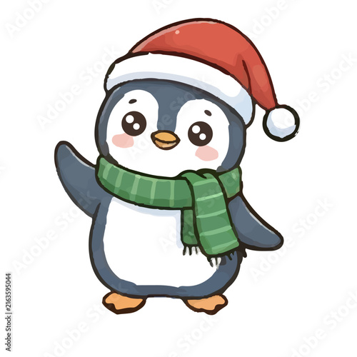 Christmas Tree with Snowman Winter Wonderland Cartoon Illustration for Holiday Celebration, Christmas Greeting Card, New Year, Gift, Seasonal Decoration and Festive Winter Design