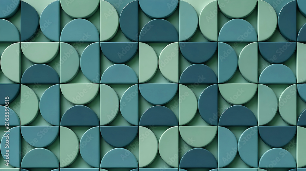 seamless pattern with blue and white circles