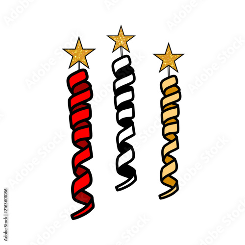 Decorative party streamers illustration. 