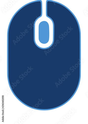 Modern computer mouse with ergonomic design and transparent background