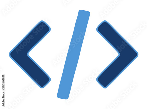 Modern abstract less than and greater than symbol graphic design illustration