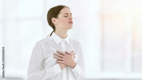 Woman with shortness of breath