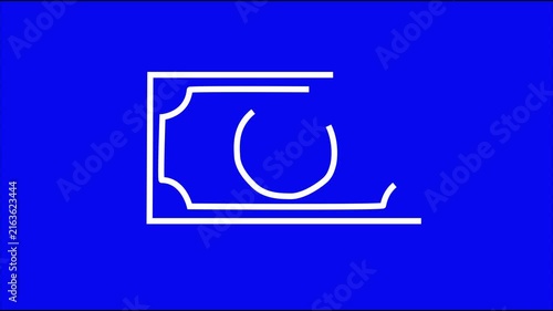  1109775432 Animated arrow bouncing slide to down, Animated arrow icon pointing down.4k animation with alpha channe
