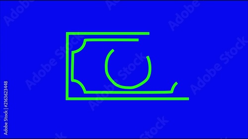  1109775432 Animated arrow bouncing slide to down, Animated arrow icon pointing down.4k animation with alpha channe
