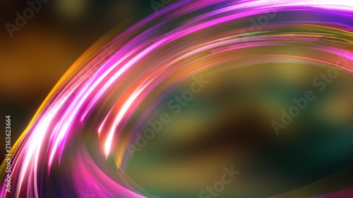 3D Render A mesmerizing display of vibrant light trails forming a dynamic spiral, pulsating with ethereal energy.