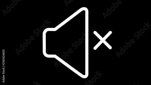 Muted Speaker Volume Control Symbol Animation