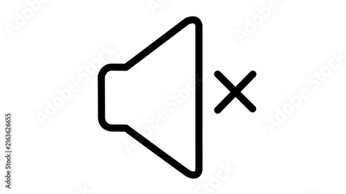 Muted Speaker Volume Control Symbol Animation