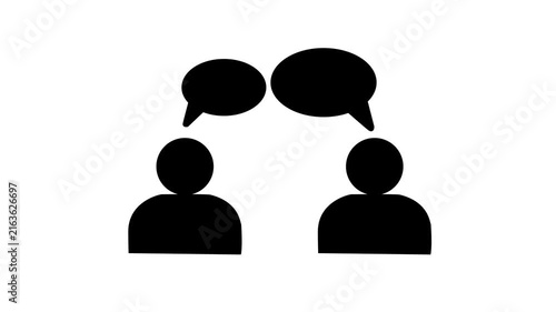 Business Communication and Chat Conversation Outline Icon