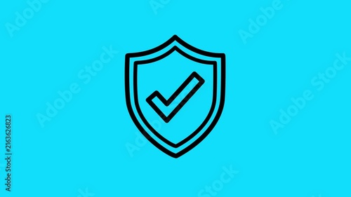Shield Checkmark Security Protection Icon Animation