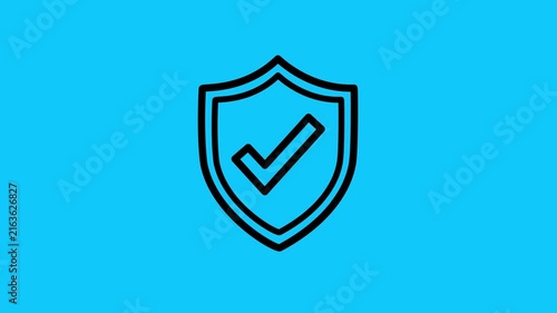 Shield Checkmark Security Protection Icon Animation