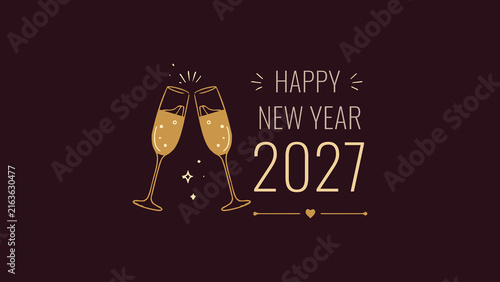 Happy New Year 2027 Golden Celebration