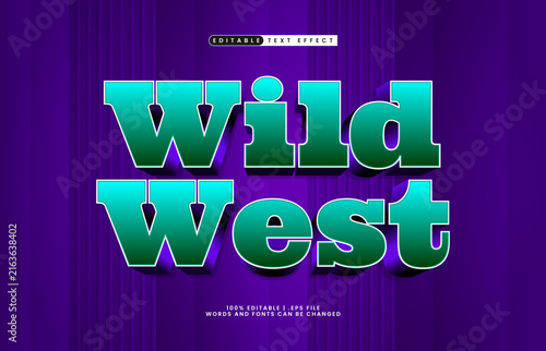Wild West - Bold Striped 3D Editable Text Effect