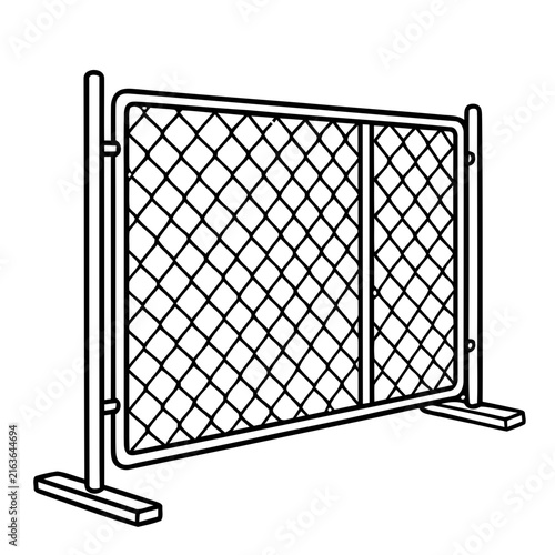 Принти на полотні construction chain link fence barrier outline