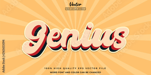 Genius editable text effect