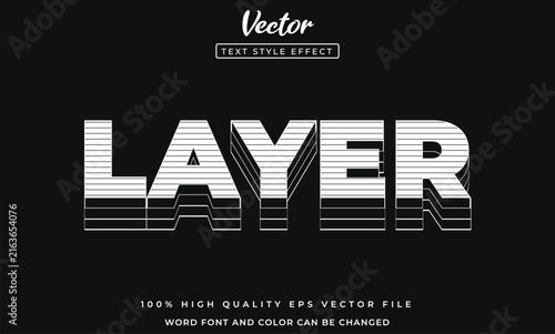 Layer text effect editable