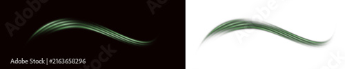 Modern Black Green Gradient Fluid Waves Abstract Illustration, Sleek Black Green Gradient Flow Wave Graphic Design