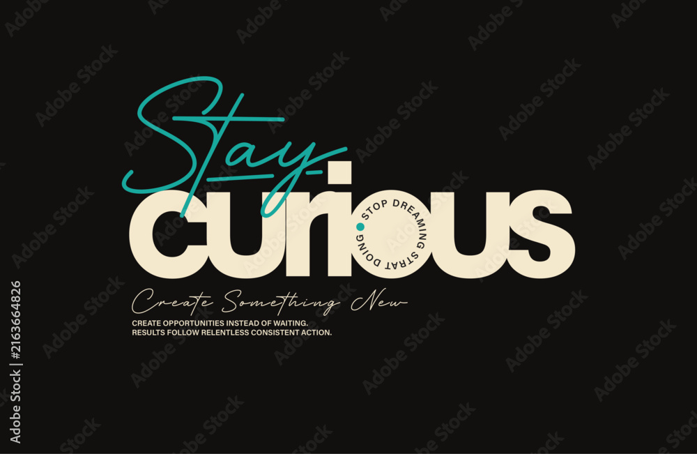 Naklejka premium Aesthetic quotes streetwear vector graphic design 
