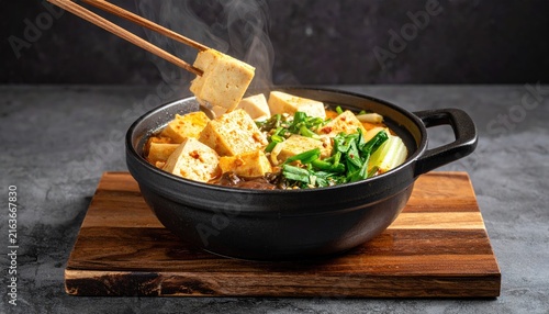 Stinky tofu hotpot is a famous Taiwanese street food known for its unique smell and flavor. It is a popular choice among locals and tourists alike, especially during the colder months.