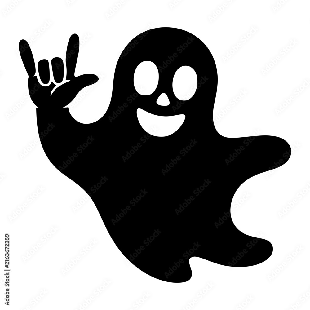 Naklejka premium Ghost Love Message
