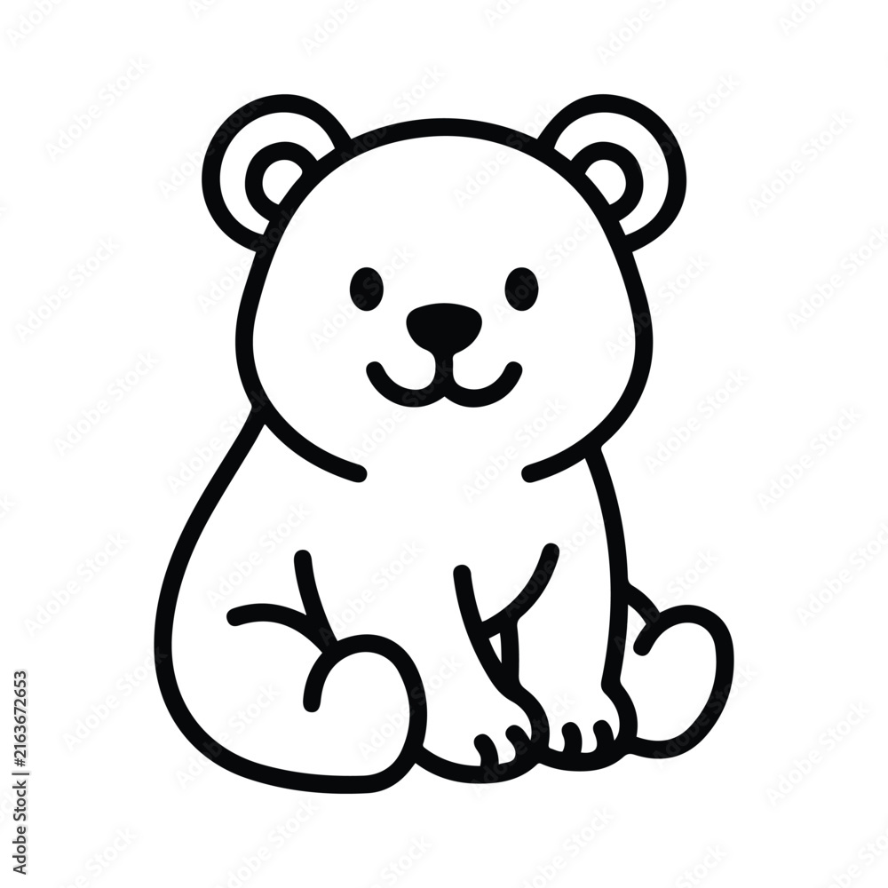 Fototapeta premium Cute Teddy Bear Cartoon Illustration