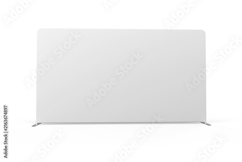 Expo trade show display banner stand backdrop Minimalist mockup 3d rendering