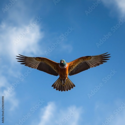 Beautiful Exotic Bird Flying in Nature Wildlife Photography Background