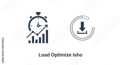 System load optimization and speed efficiency icons.